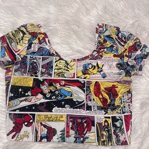 Marvel comics crop top